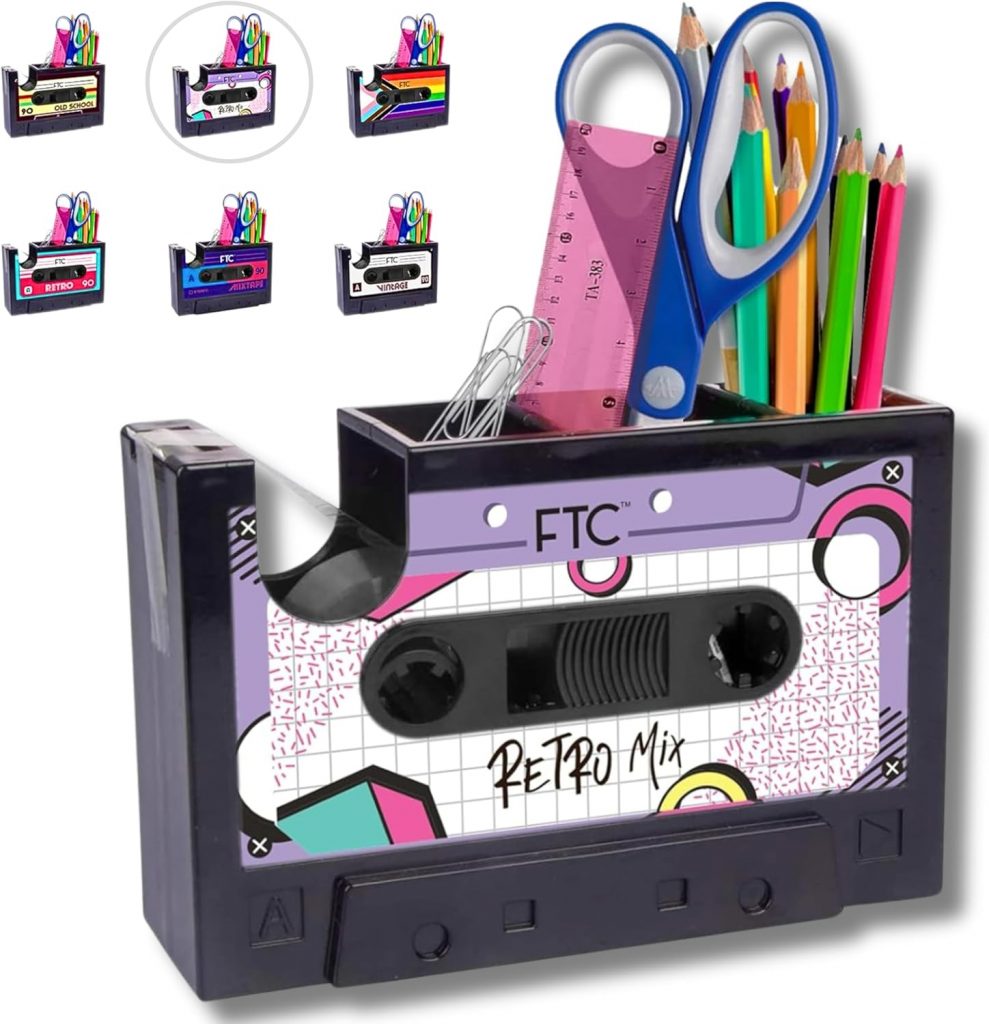 Retro cassette tape dispenser for nostalgic tech lovers